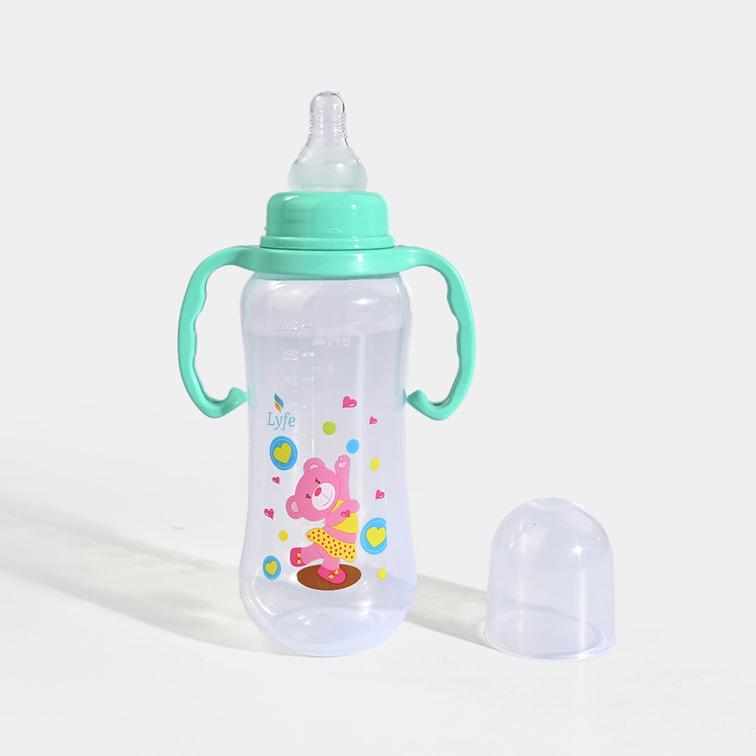 Lyfe Baby Plastic Feeding Bottle 9Oz |280ml |Natural Green