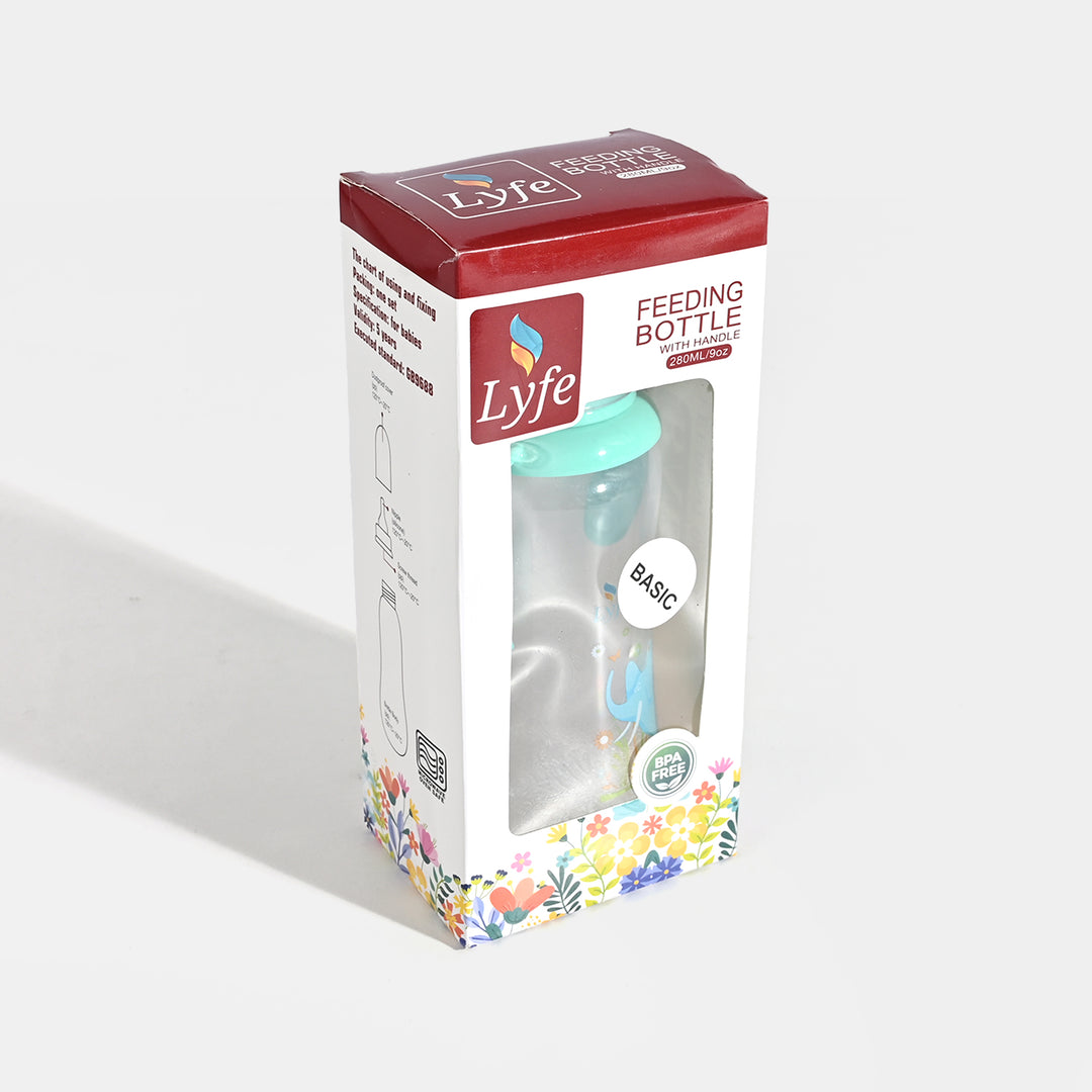 Lyfe Baby Plastic Feeding Bottle 9Oz |280ml |Natural Green