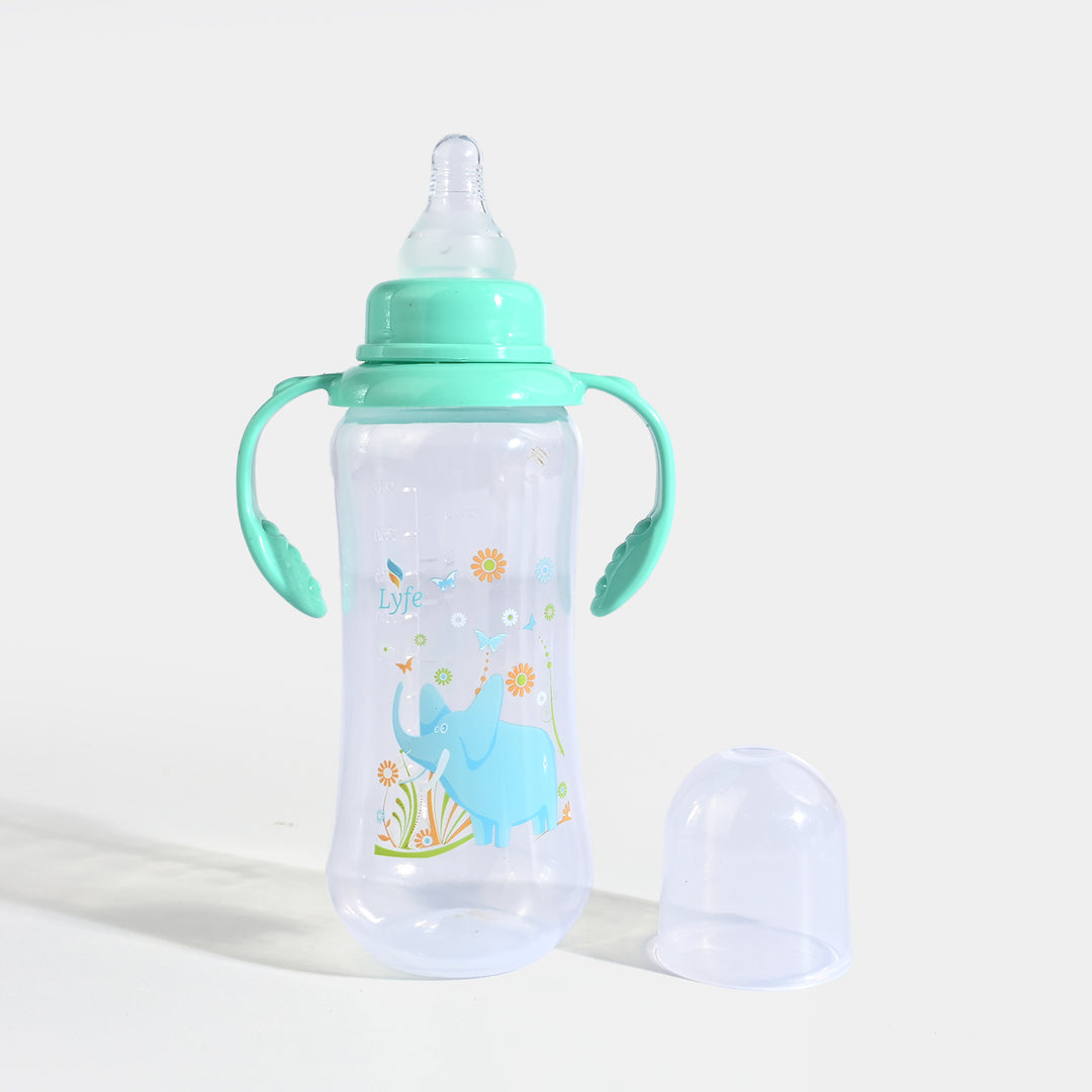 Lyfe Baby Plastic Feeding Bottle 9Oz |280ml |Natural Green