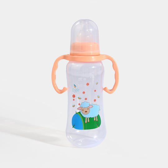 Lyfe Baby Plastic Feeding Bottle 9Oz |280ml |Natural Orange