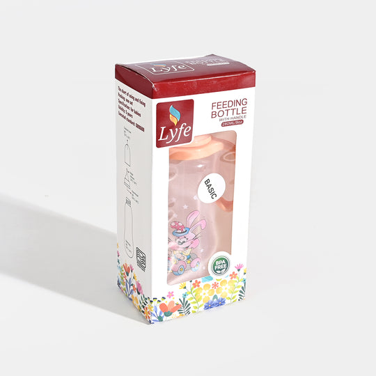 Lyfe Baby Plastic Feeding Bottle 9Oz |280ml |Natural Orange