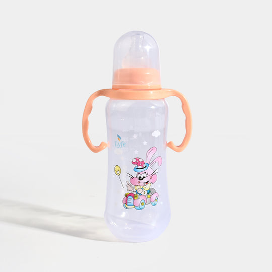 Lyfe Baby Plastic Feeding Bottle 9Oz |280ml |Natural Orange