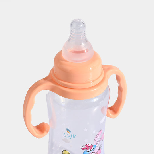 Lyfe Baby Plastic Feeding Bottle 9Oz |280ml |Natural Orange