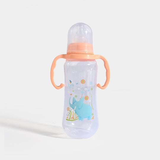 Lyfe Baby Plastic Feeding Bottle 9Oz |280ml |Natural Orange