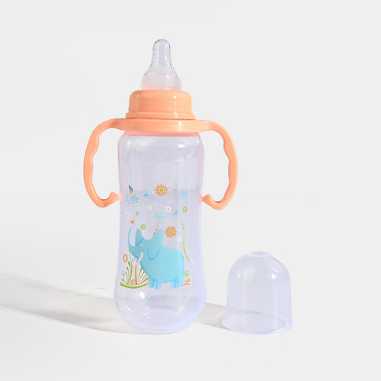 Lyfe Baby Plastic Feeding Bottle 9Oz |280ml |Natural Orange