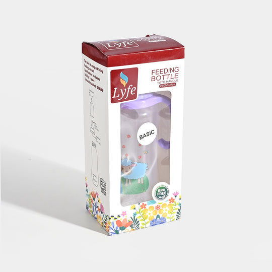 Lyfe Baby Plastic Feeding Bottle 9Oz |280ml |Basic Purple