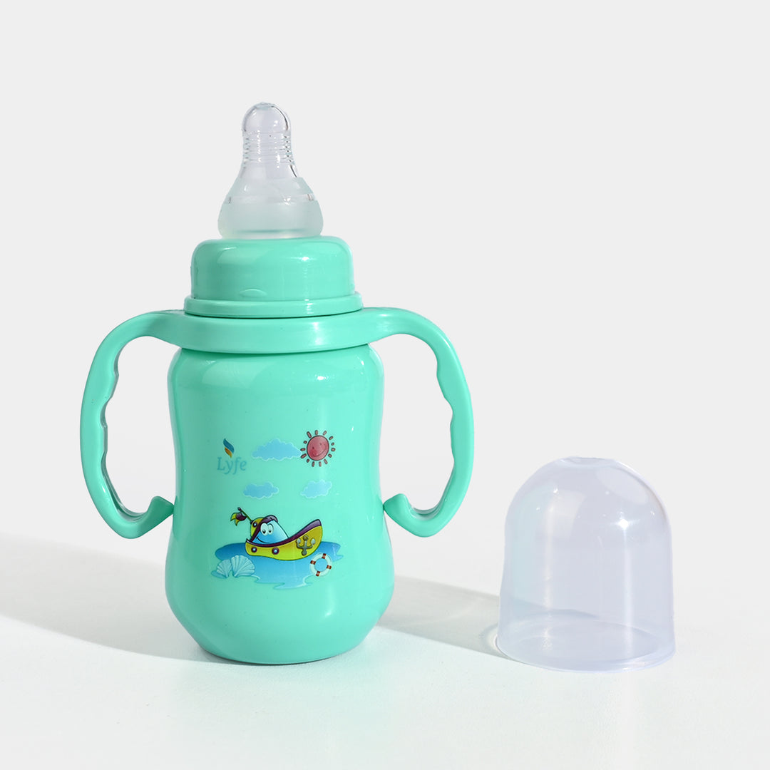 Lyfe Baby Plastic Feeding Bottle 5Oz |150ml | Basic Green