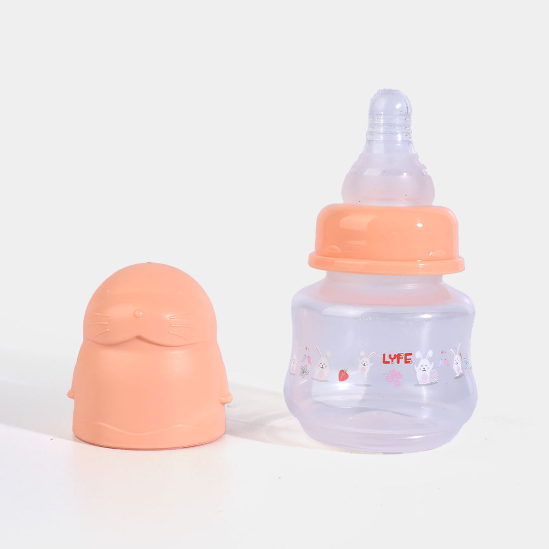Lyfe Baby Plastic Feeding Bottle 2Oz |60ml |Orange