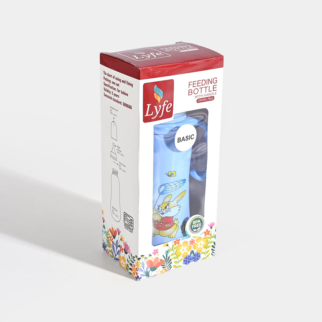 Lyfe Baby Plastic Feeding Bottle 9Oz |280ml |Basic Blue