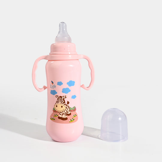 Lyfe Baby Plastic Feeding Bottle 9Oz |280ml |Basic Pink