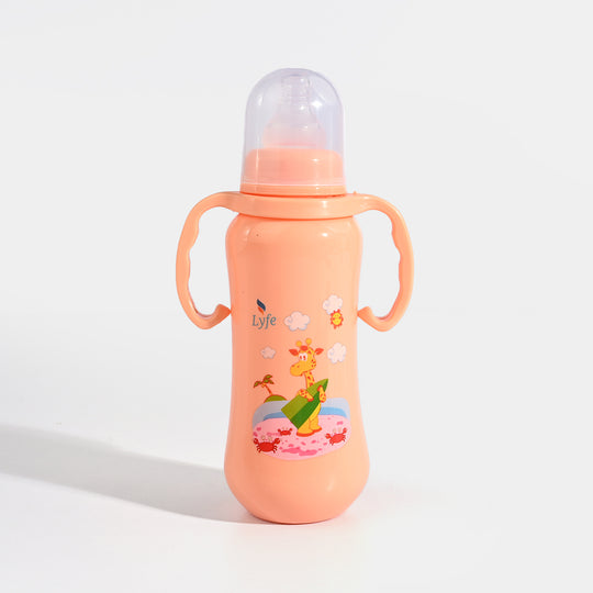 Lyfe Baby Plastic Feeding Bottle 9Oz |280ml |Basic Orange