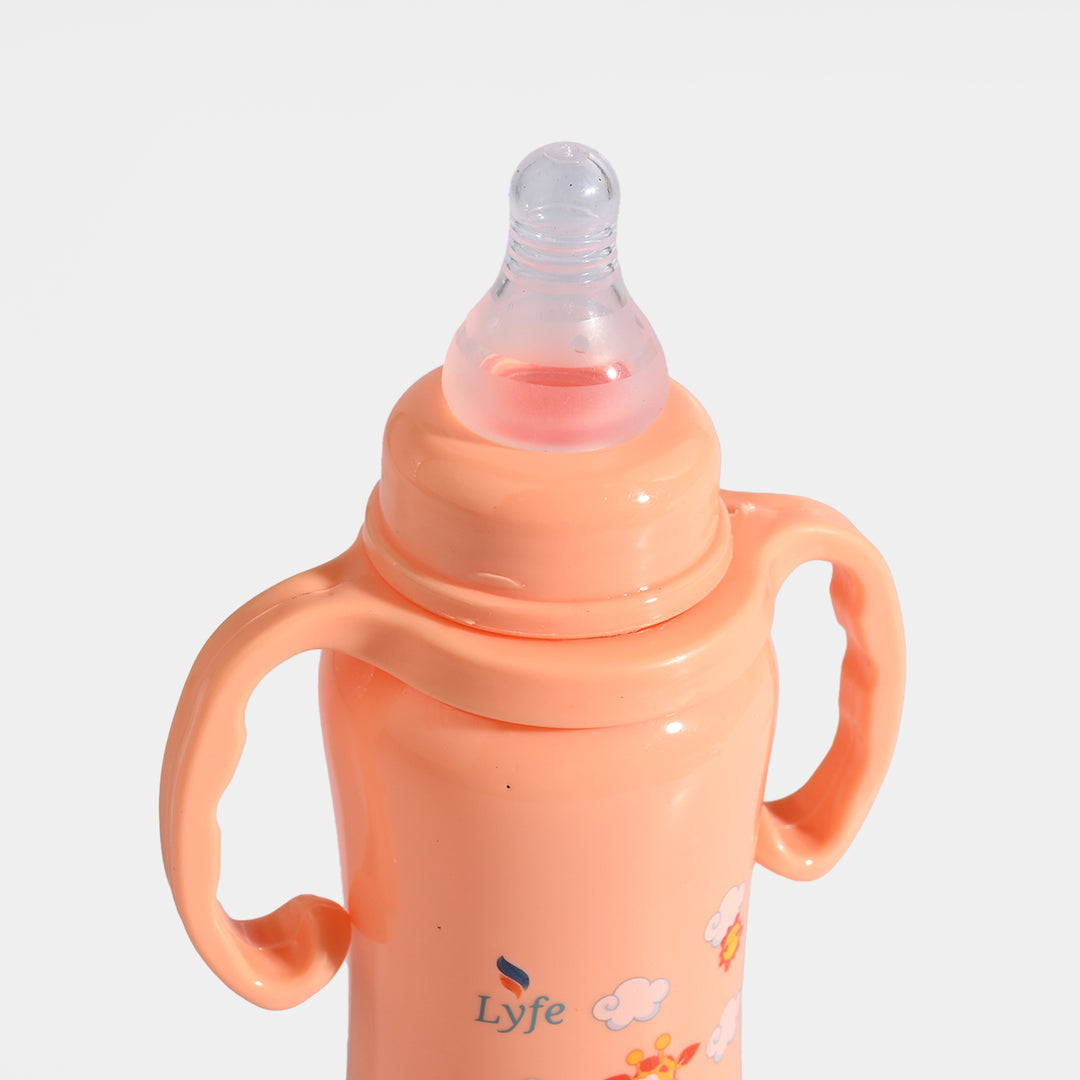 Lyfe Baby Plastic Feeding Bottle 9Oz |280ml |Basic Orange