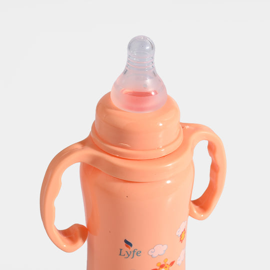 Lyfe Baby Plastic Feeding Bottle 9Oz |280ml |Basic Orange