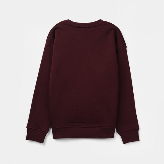 Girls Fleece Sweatshirt (Cutest Girl) - Maroon