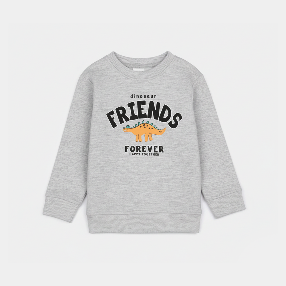 Infant Boys Fleece Sweatshirt Friends - Grey