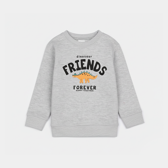 Infant Boys Fleece Sweatshirt Friends-GREY