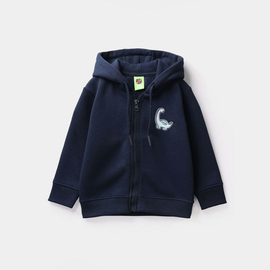 Infant Boys Fleece Knitted Jacket DINOSAUR-NAVY