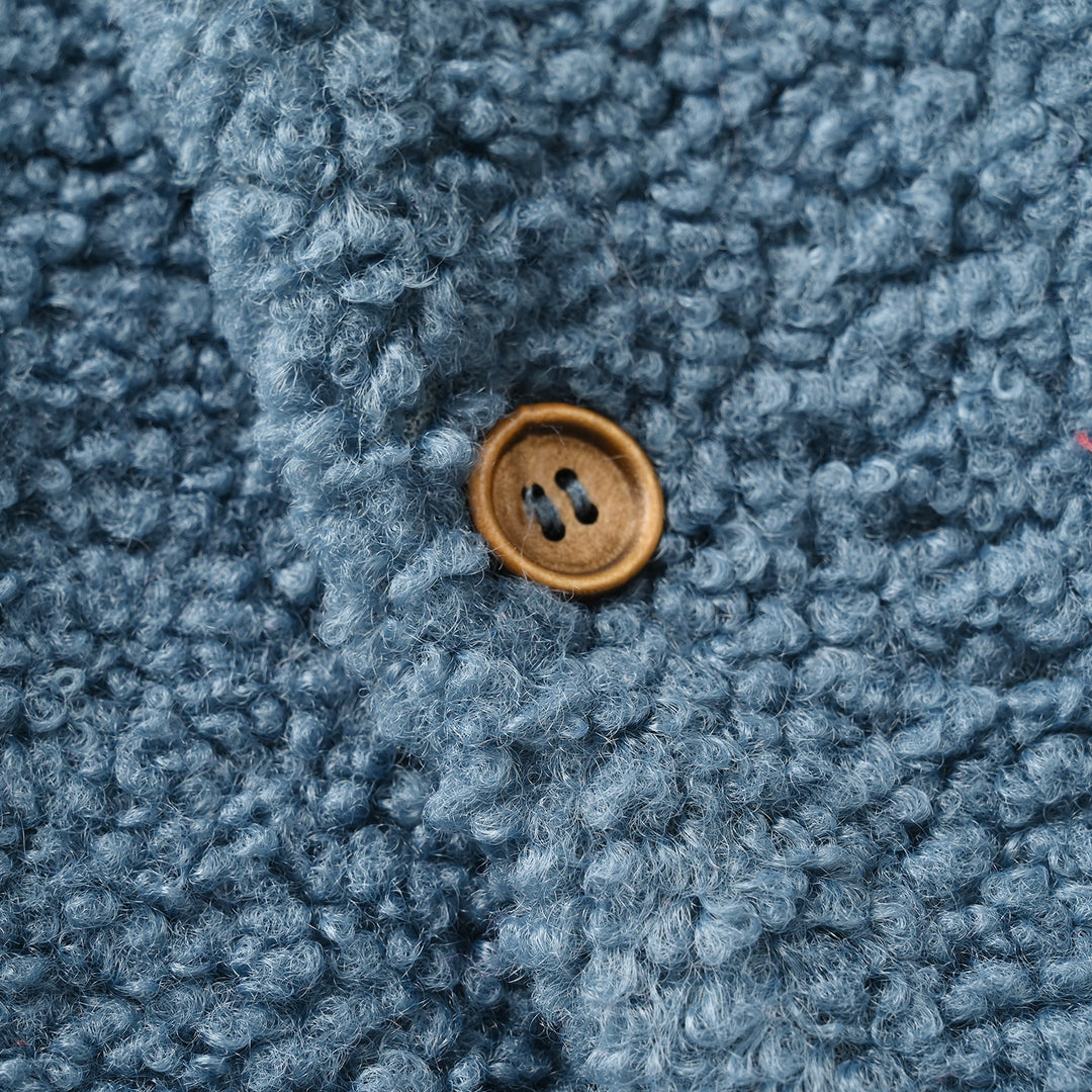 Infant Boys Sherpa Knitted Jacket BLUE SHERPA - Blue