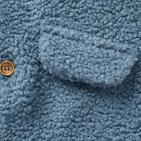 Infant Boys Sherpa Knitted Jacket BLUE SHERPA - Blue