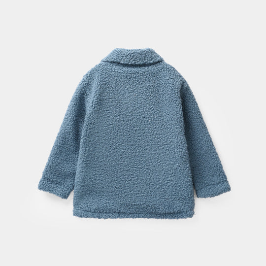 Infant Boys Sherpa Knitted Jacket BLUE SHERPA - Blue