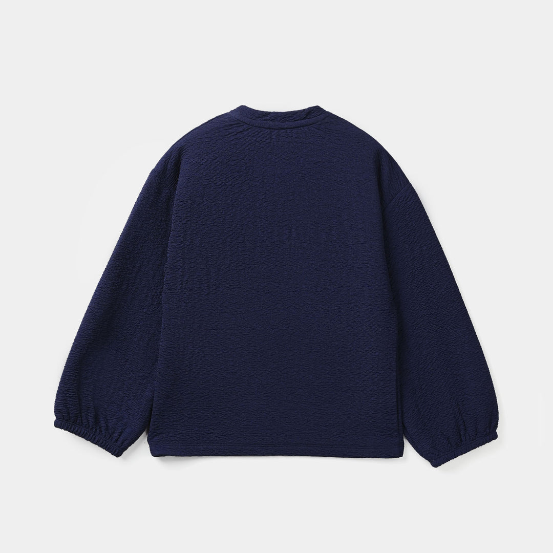 Girls Poly Crinkle 2 Piece Suit - Navy