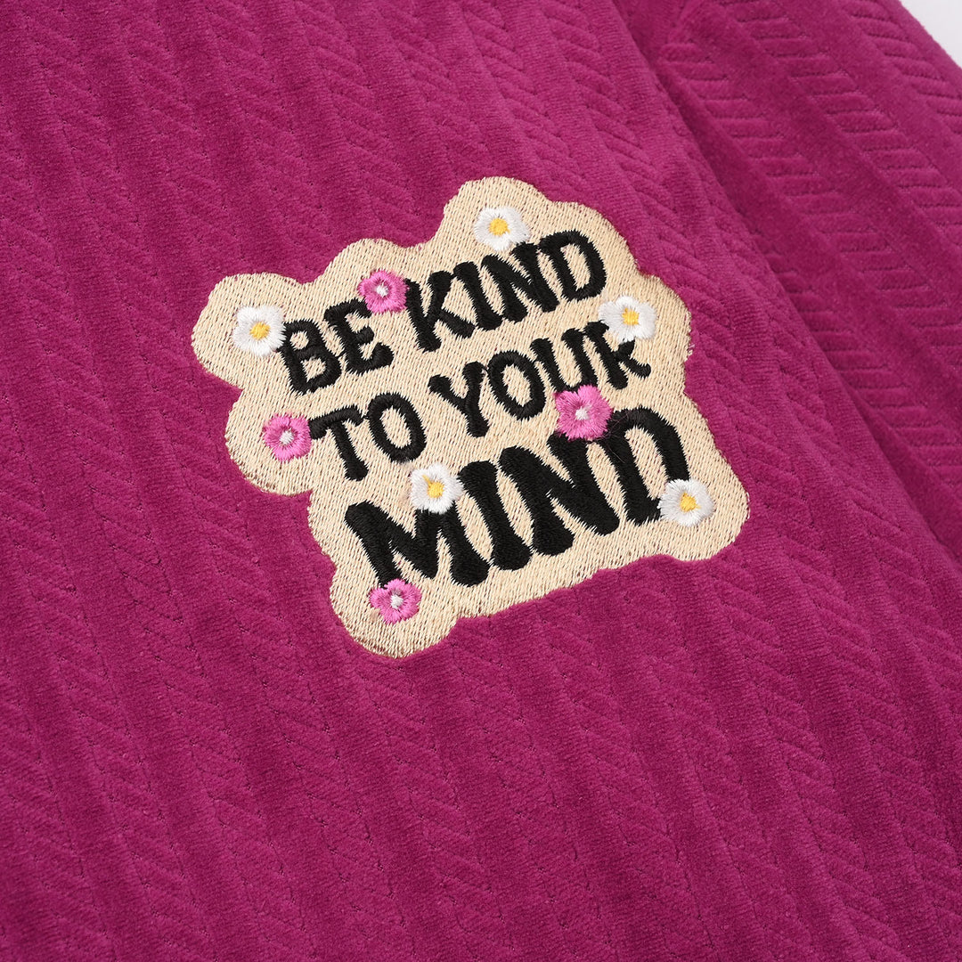 Girls Jacquard 2 Piece Suit BE KIND-Purple