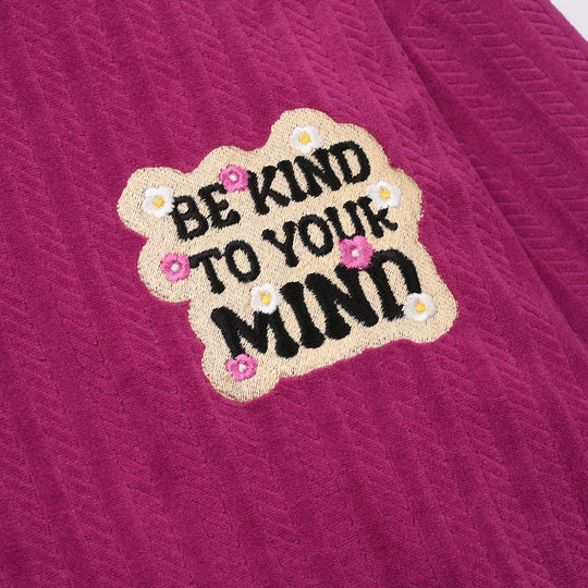 Girls Jacquard 2 Piece Suit BE KIND-Purple