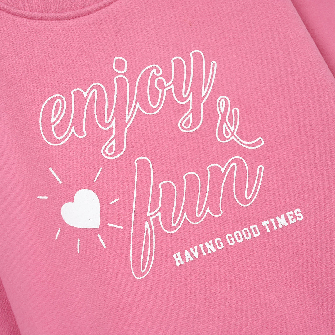 Infant Girls Cotton Interlock Suit KEEP ON GROWING-Pink