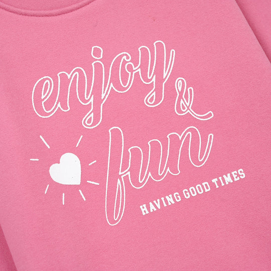 Infant Girls Cotton Interlock Suit KEEP ON GROWING-Pink