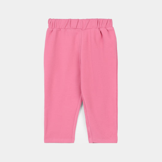 Infant Girls Cotton Interlock Suit KEEP ON GROWING-Pink