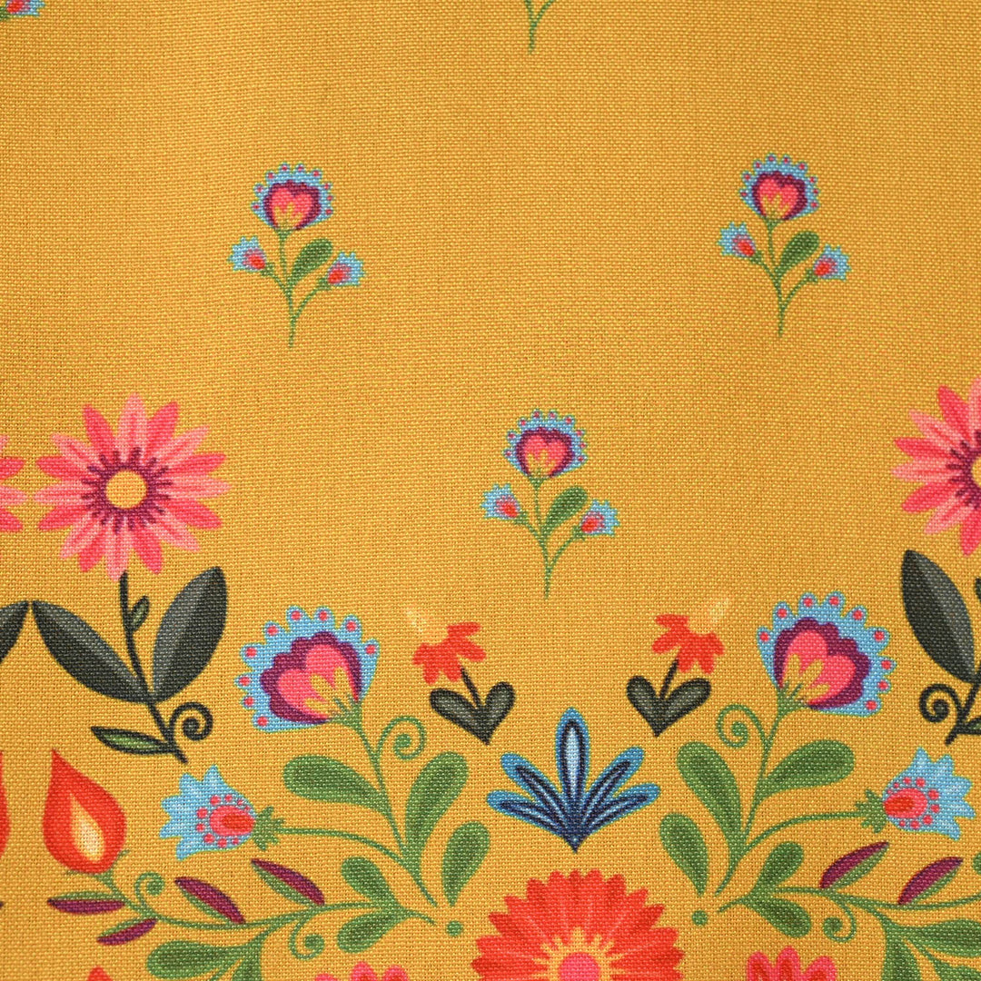 Infant Girls Poly Mesh Printed 2 Pcs Sunny-Mustard