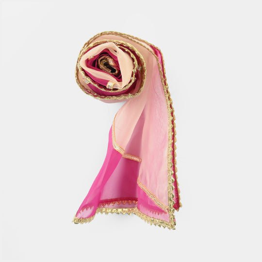 Girls Chiffon 3Pcs Zeenat - Cream