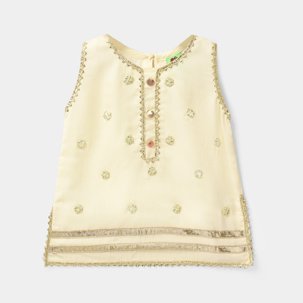 Infant Girls Chiffon 2Pcs (Sona) – Cream