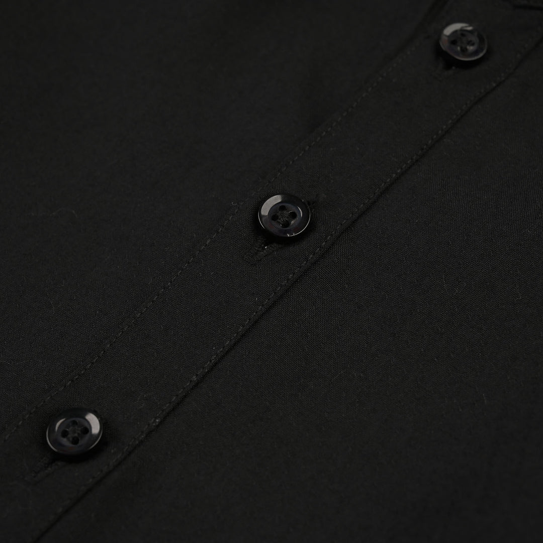 Boys Poly Viscose Jubba-BLACK