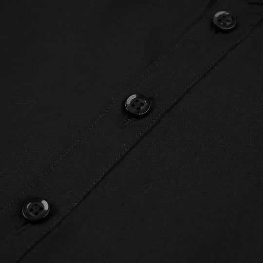 Boys Poly Viscose Jubba-BLACK