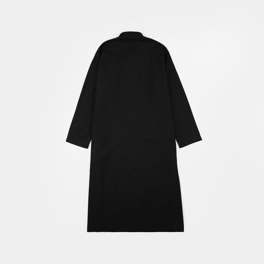 Boys Poly Viscose Jubba-BLACK