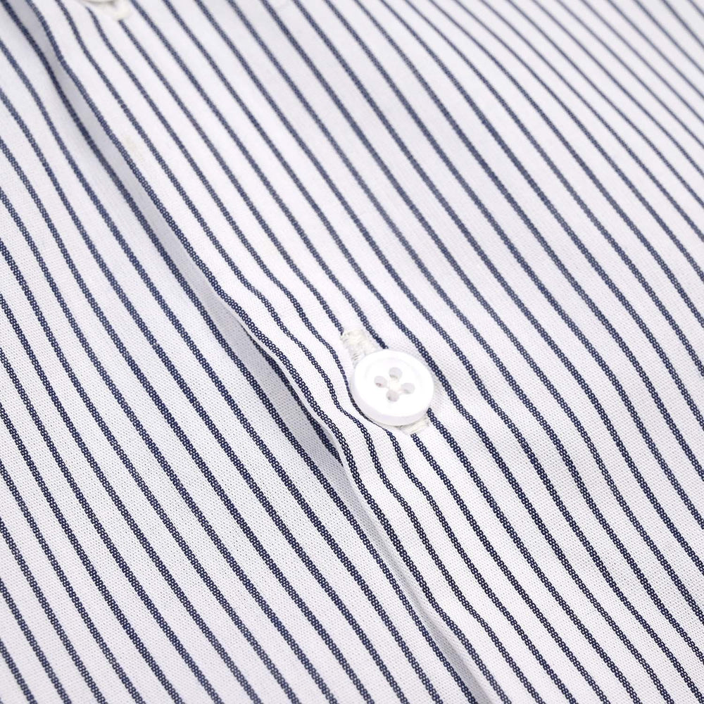 Boys Yarn Dyed Formal Shirt-White Stripe