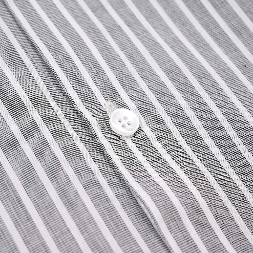 Boys Yarn Dyed Formal Shirt-Grey Stripe