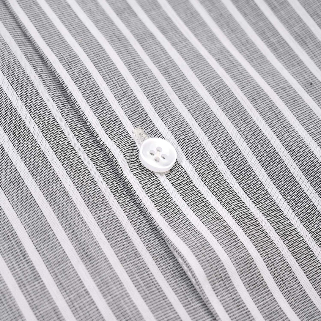 Boys Yarn Dyed Formal Shirt-Grey Stripe
