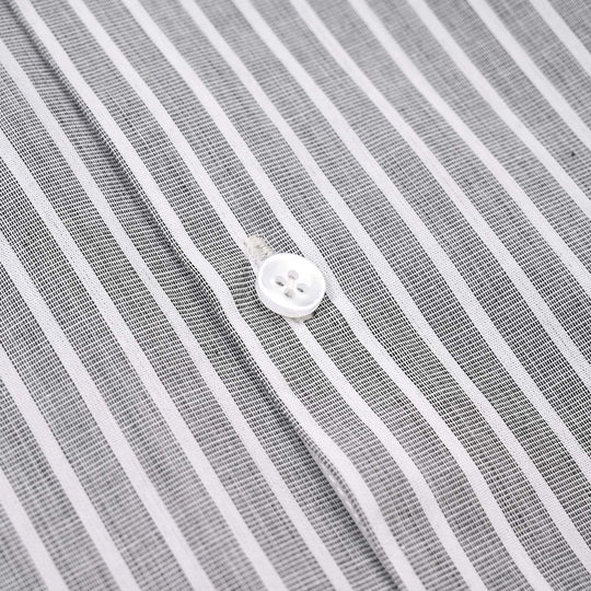 Boys Yarn Dyed Formal Shirt-Grey Stripe