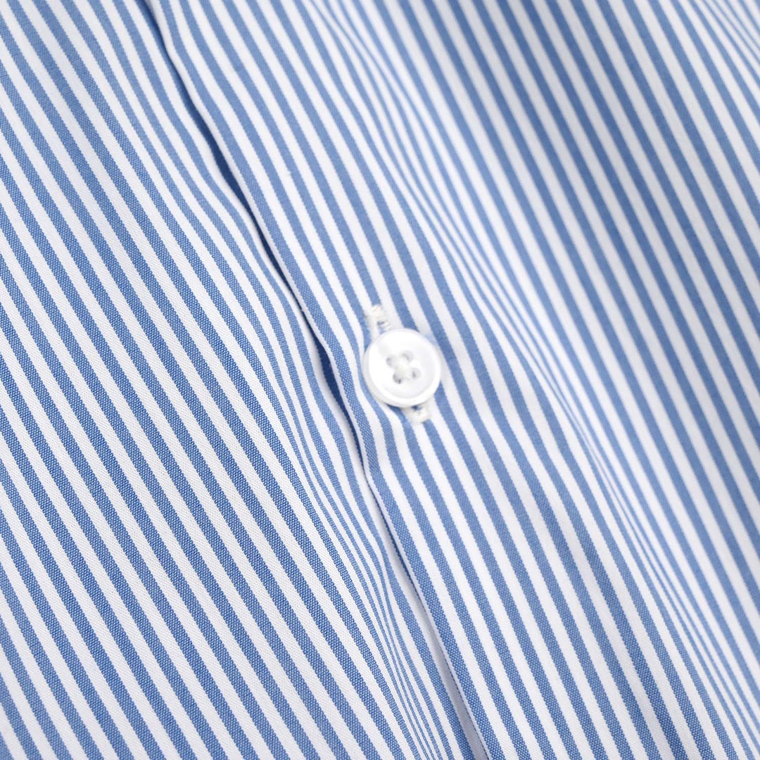 Boys Yarn Dyed Formal Shirt-Blue Stripe