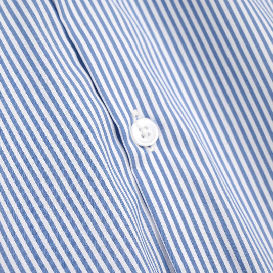 Boys Yarn Dyed Formal Shirt-Blue Stripe