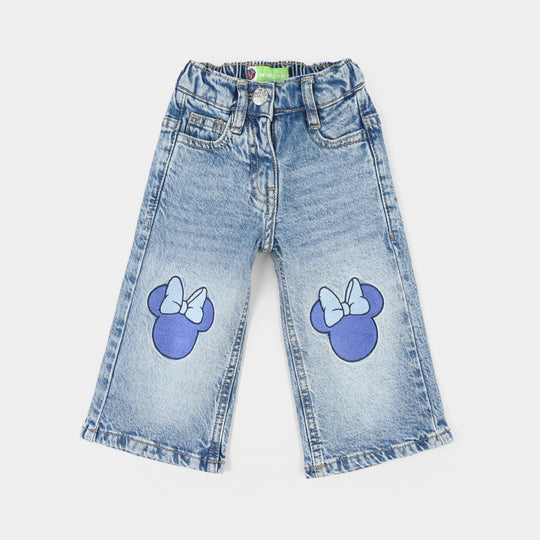 Infant Girls Denim Stretch PANT FACE-Blue