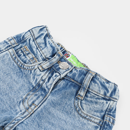 Infant Girls Denim Stretch PANT FACE-Blue