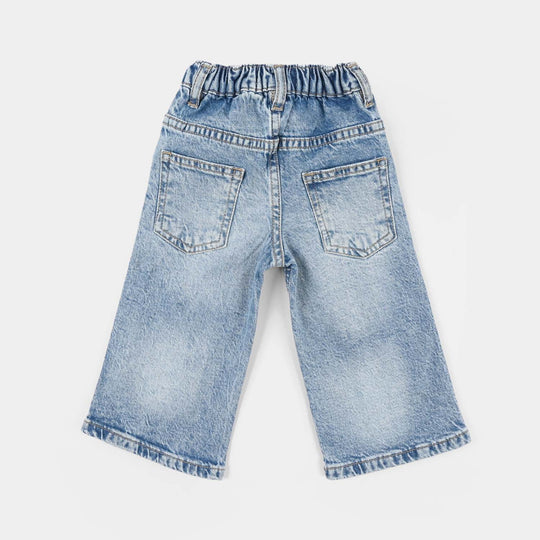 Infant Girls Denim Stretch PANT FACE-Blue