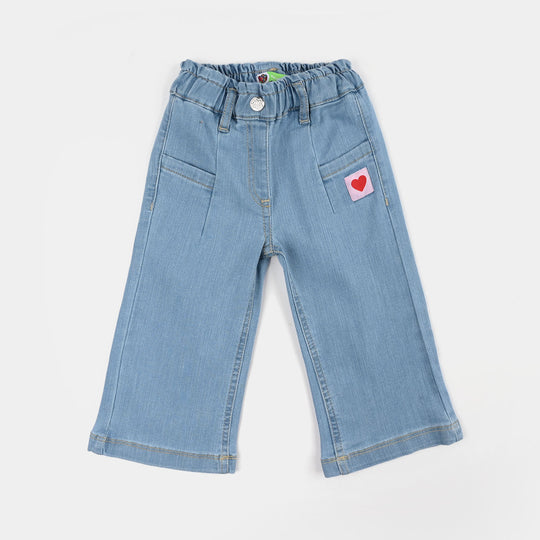 Infant Girls Denim Stretch Pants - Light Blue