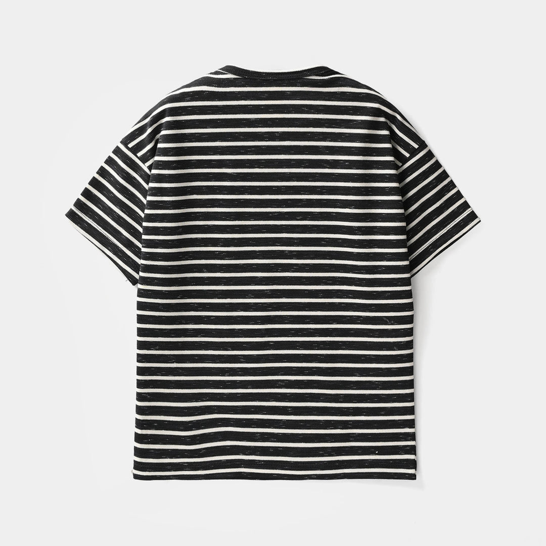 Boys Yarn Dyed Character T-Shirt - Black