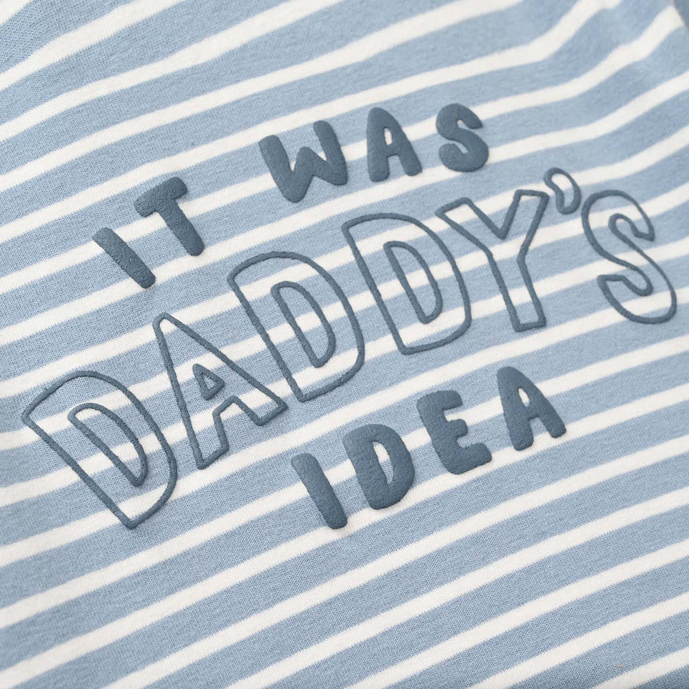 Infant Boys Jersey/Terry Knitted Romper - Blue