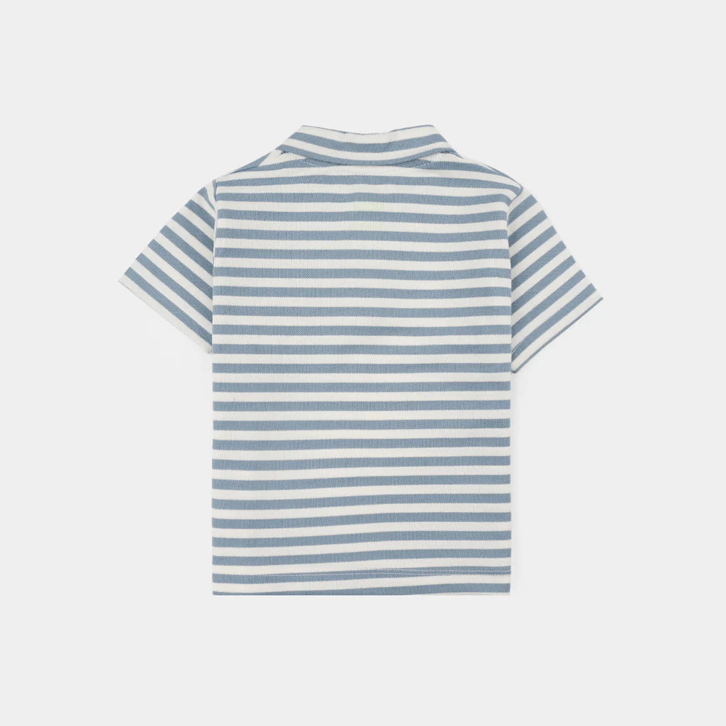 Infant Boys Cotton Jersey Mini Trip Infant Knitted Suits - Blue