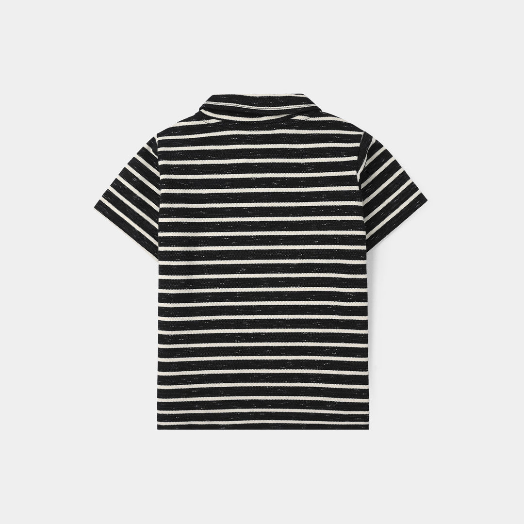 Infant Boys China Fabric ALWAYS EXPLORE Knitted Suit-BLACK